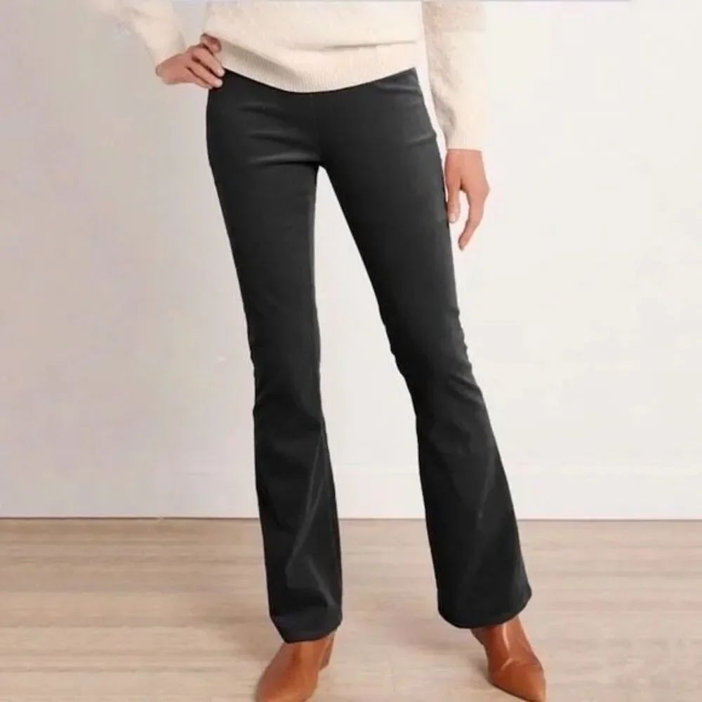 ✨Soft Surroundings Corduroy Pull-On Flare Black Sz Small Pants✨